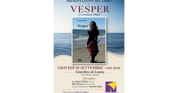 https://gazzettadiparma.cdn.m33cloud.com/resizer/600/315/true/2026_09_07/Vesper-1788801217677.jpg--vesper__il_nuovo_libro_di_loredana_villani.webp?1788801218485